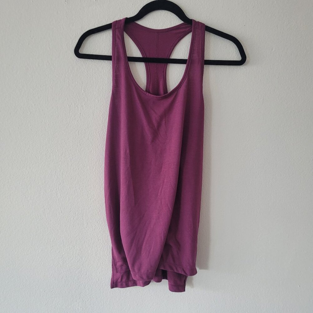 Nike Tank Top Shirt  Purple Dri Fit Racerback Swoosh Athletic Women Size S